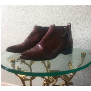 Burgundy Ankle Booties